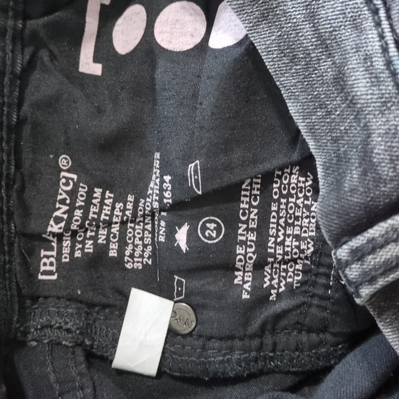 BlankNYC jeans size 24  Skinny Ankle Crop Jeans color black/ Gray - Picture 6 of 6